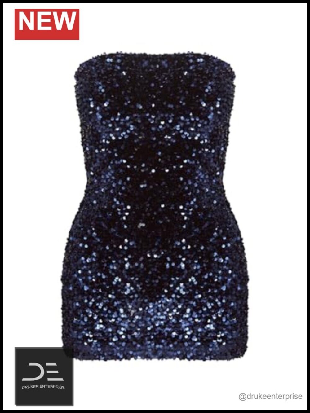 Sequin Strapless Mini Dress Slim Fit Party Night Out Sheath